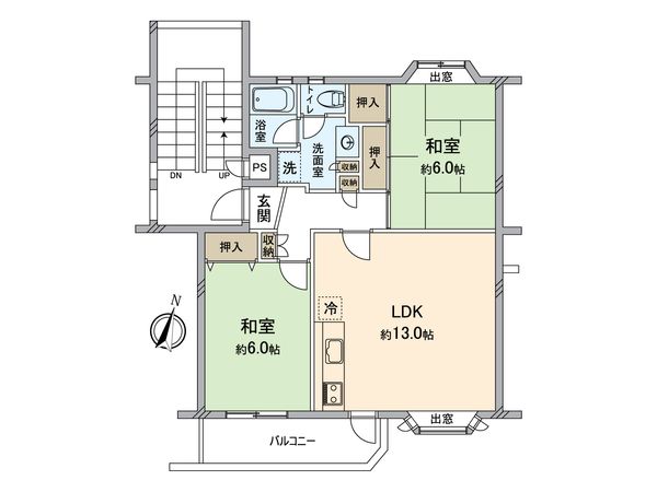 東急ドエル新検見川ビレジ 2号棟 間取図(平面図) 間取図(平面図)