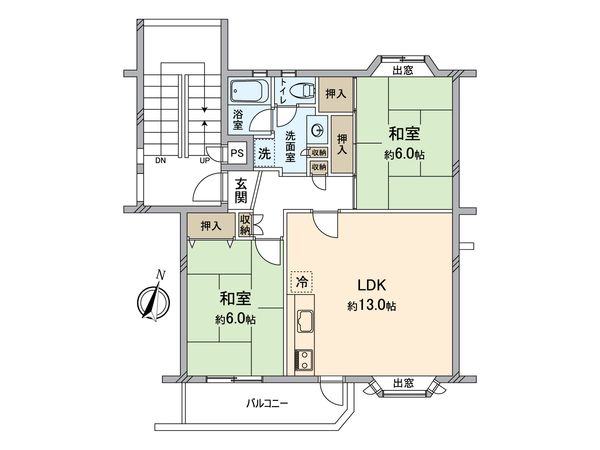 東急ドエル新検見川ビレジ 2号棟 間取図(平面図) 東急ドエル新検見川ビレジ 2号棟 間取図(平面図)