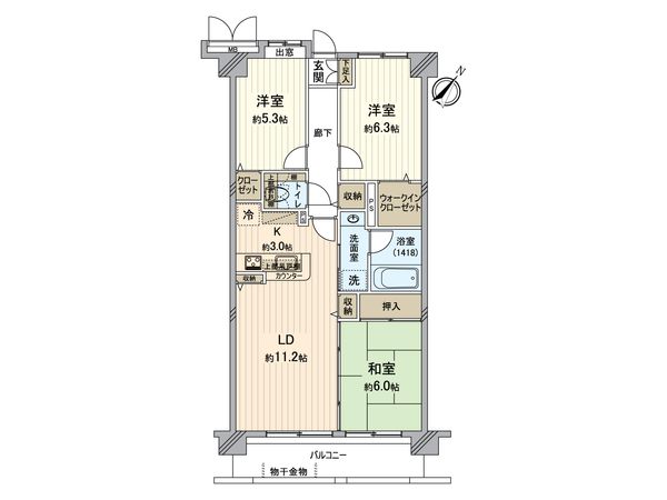 アインズコート稲毛小中台 プライムコート 間取図(平面図) アインズコート稲毛小中台 プライムコート 間取図(平面図)