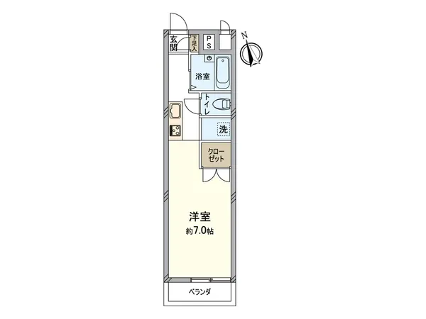 間取図（１R６部屋）