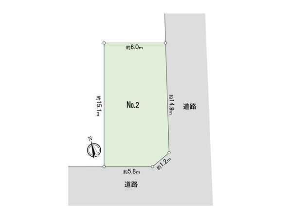 二宮2丁目 土地 区画図 二宮2丁目 土地 区画図
