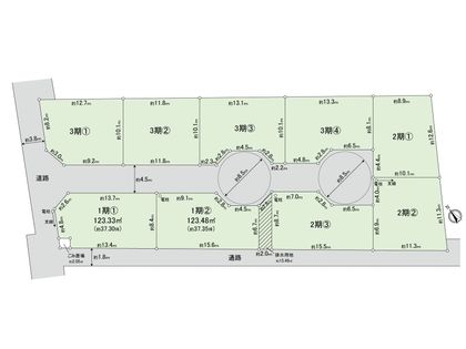 前原東6丁目 土地2区画 区画図