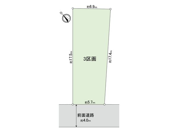 藤崎3丁目 土地3区画 区画図 藤崎3丁目 土地3区画 区画図