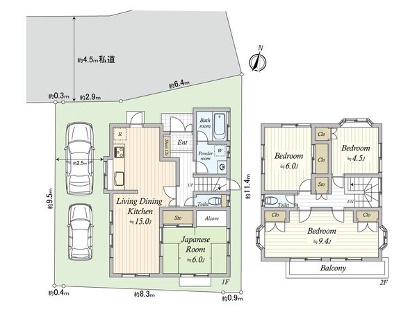 薬円台3丁目 中古戸建 間取図(平面図)