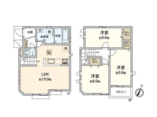 屋敷2丁目 新築戸建A号棟 間取図(平面図) 屋敷2丁目 新築戸建A号棟 間取図(平面図)