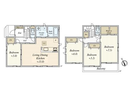 三山3丁目 新築戸建A号棟 間取図(平面図)