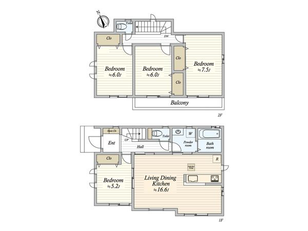 袖ケ浦1丁目 新築戸建C号棟 間取図(平面図)