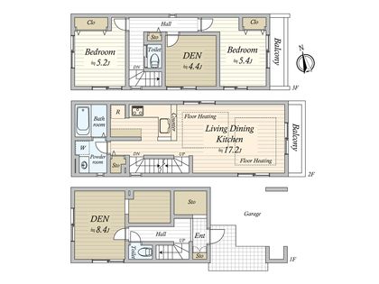 前原西1丁目 新築戸建4号棟 間取図(平面図)