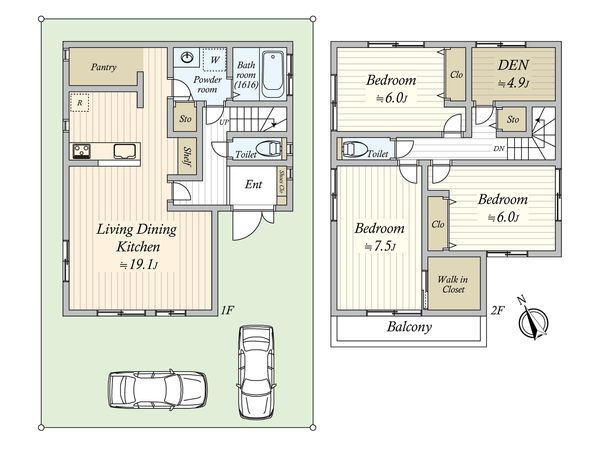 鷺沼台3丁目 中古戸建 間取図(平面図) 鷺沼台3丁目 中古戸建 間取図(平面図)