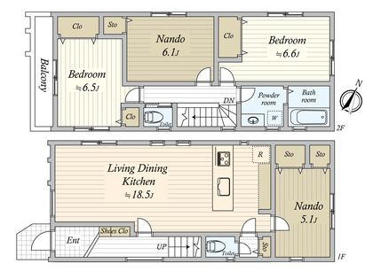 芝山5丁目 新築戸建3号棟 間取図(平面図)