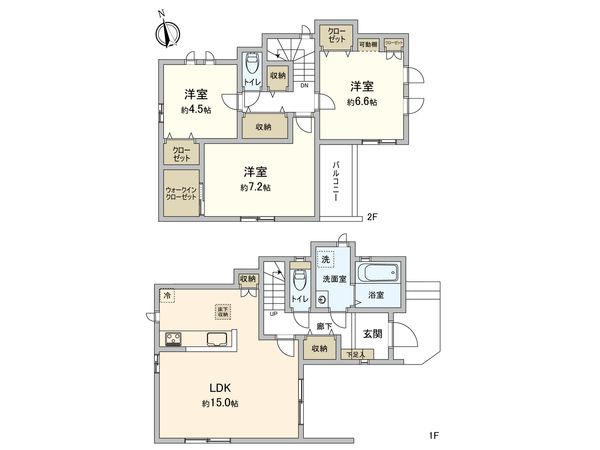 田喜野井6丁目 新築戸建A号棟 間取図(平面図) 田喜野井6丁目 新築戸建A号棟 間取図(平面図)