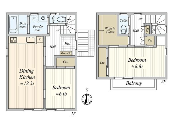 東習志野6丁目 戸建 間取図(平面図) 東習志野6丁目 戸建 間取図(平面図)