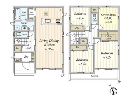 香澄3丁目 新築戸建A号棟 間取図(平面図)