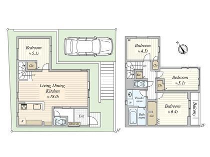 藤崎6丁目 新築戸建3号棟 間取図(平面図)