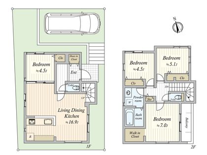 藤崎6丁目 新築戸建7号棟 間取図(平面図)