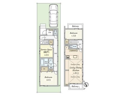 秋津5丁目 新築戸建2号棟 間取図(平面図)