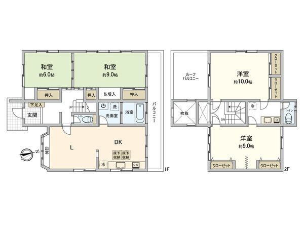 新栄1丁目 戸建 間取図(平面図) 新栄1丁目 戸建 間取図(平面図)