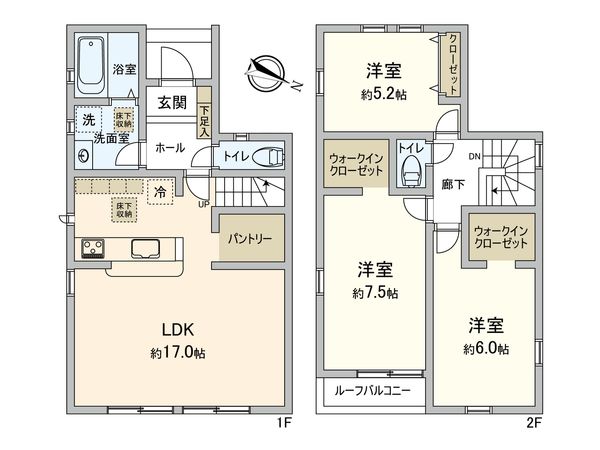 前原東5丁目 新築戸建3号棟 間取図