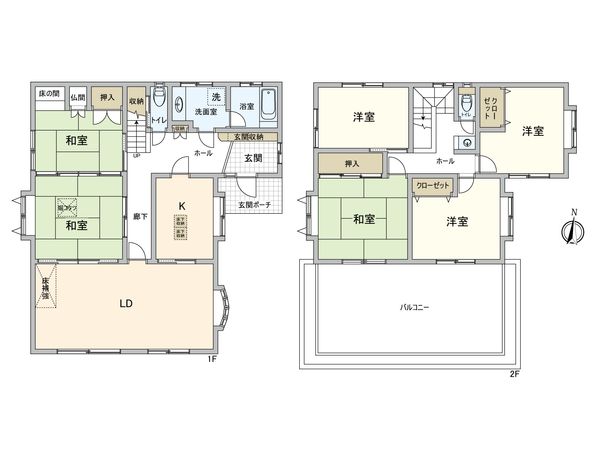 袖ヶ浦5丁目 戸建 間取図(平面図)