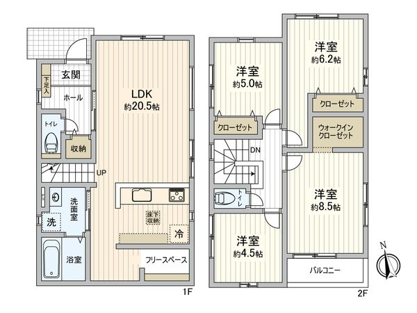 藤崎5丁目 新築戸建1号棟 間取図(平面図)