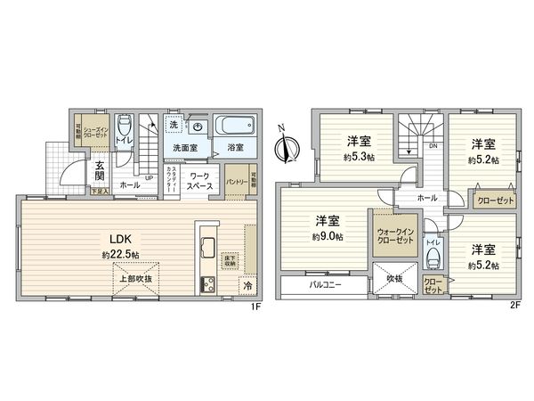 藤崎5丁目 新築戸建4号棟 間取図(平面図)