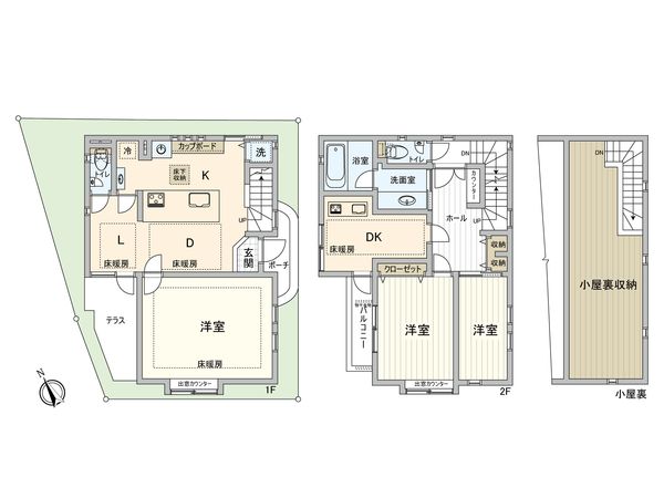 津田沼5丁目 戸建 間取図(平面図)