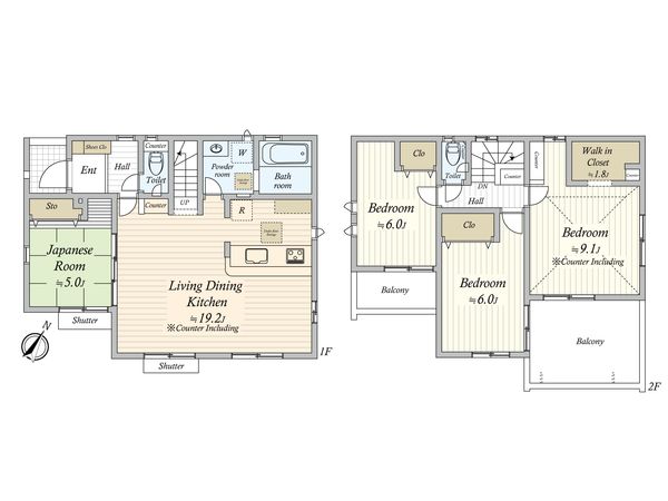 屋敷5丁目 新築戸建1号棟 間取図(平面図)