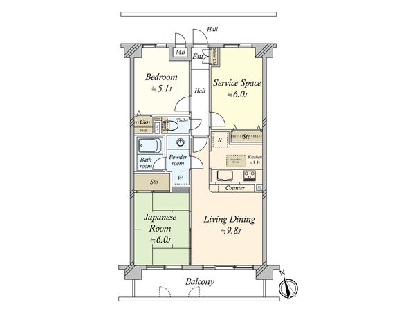 ファミール習志野大久保 間取図(平面図) ファミール習志野大久保 間取図(平面図)