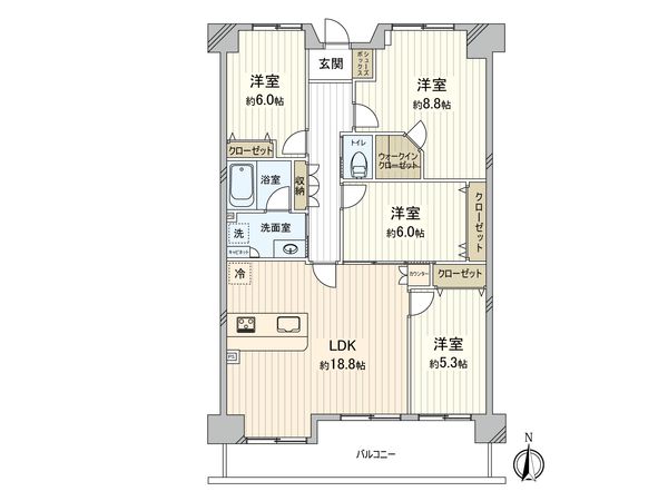 グラン津田沼ヒルズ 間取図(平面図) 間取図(平面図)