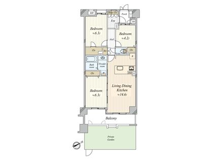 イトーピア津田沼東リーフガーデン 間取図(平面図)