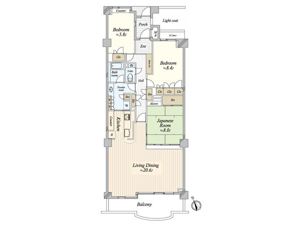 ヒルグレイス津田沼 間取図(平面図)