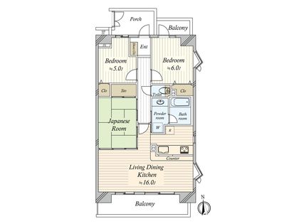 ライオンズマンション津田沼前原第2 間取図(平面図)