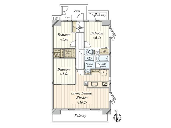 ライオンズマンション津田沼前原第2 間取図(平面図)