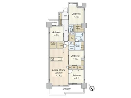 レールシティ津田沼 間取図(平面図)
