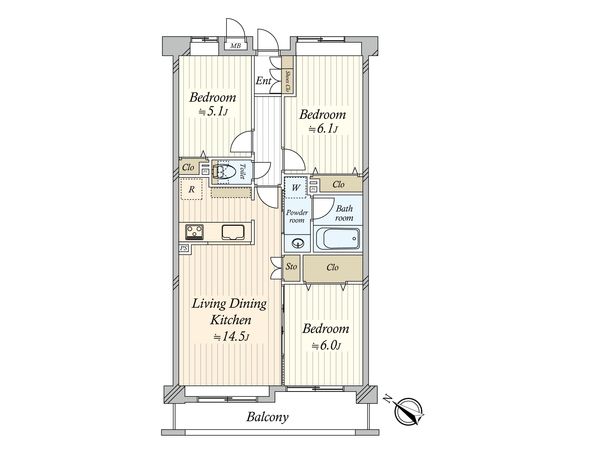 ベルメゾン幕張本郷 間取図(平面図) 間取図(平面図)