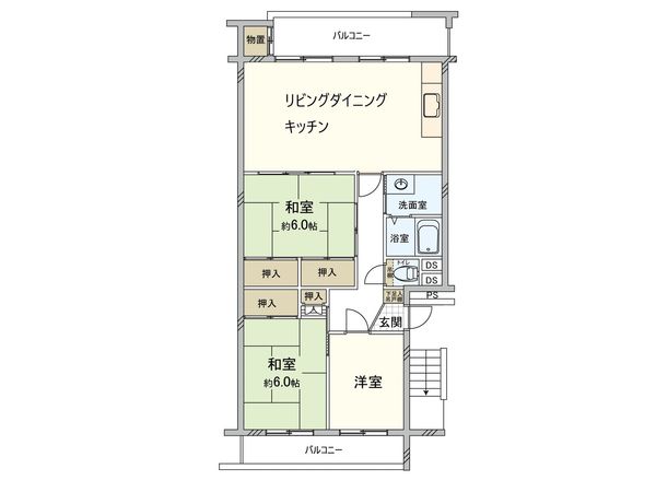 パールハイツ津田沼 間取図(平面図) パールハイツ津田沼 間取図(平面図)