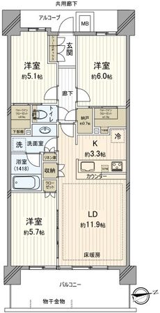 ザ・レジデンス津田沼奏の杜テラス 間取図(平面図) ザ・レジデンス津田沼奏の杜テラス 間取図(平面図)