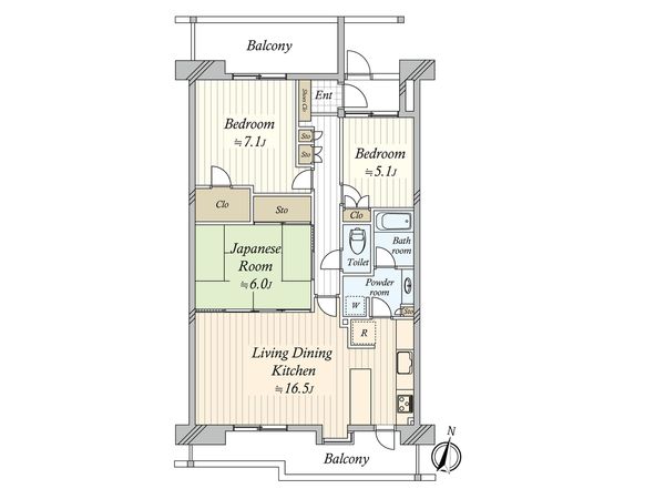 フェアロージュ津田沼 ピアッツァ館 間取図(平面図) フェアロージュ津田沼 ピアッツァ館 間取図(平面図)