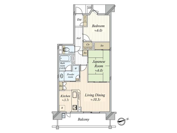 日神パレステージ三山シャインプレイス 間取図(平面図) 間取図(平面図)