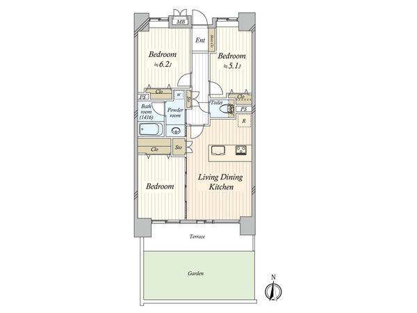 レクセルマンション飯山満 間取図(平面図) レクセルマンション飯山満 間取図(平面図)