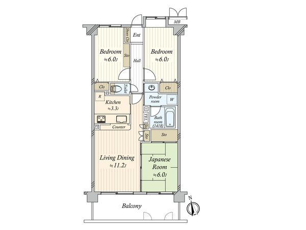 コスモ京成大久保 間取図(平面図) コスモ京成大久保 間取図(平面図)