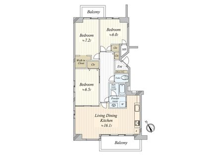 グランドメゾン津田沼 間取図(平面図)