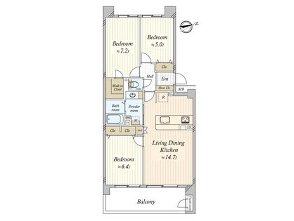 ルネ津田沼アクシブ 間取図(平面図)