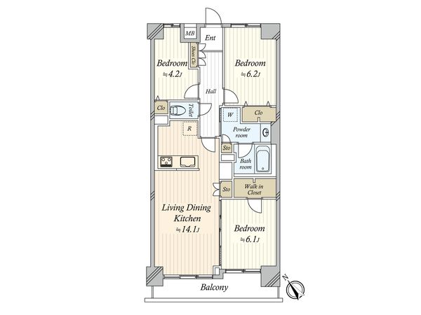 ライオンズマンション津田沼第2 間取図(平面図) ライオンズマンション津田沼第2 間取図(平面図)
