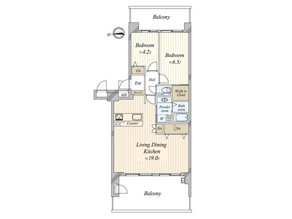 ルネ津田沼アクシブ 間取図(平面図)