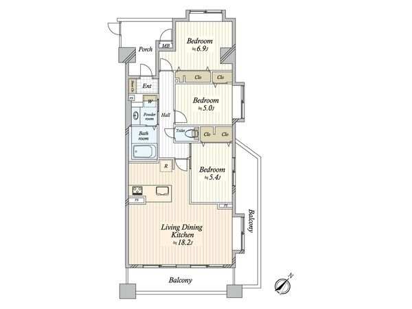 サンクレイドル薬園台弐番館 間取図(平面図)