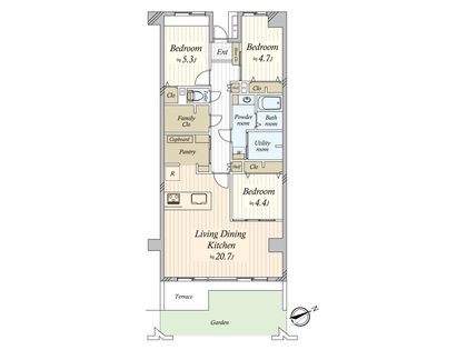 グランコート津田沼 間取図(平面図)