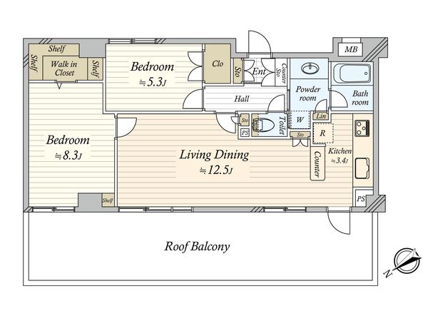 アトランティス津田沼Ⅱ 間取図(平面図) 間取図(平面図)
