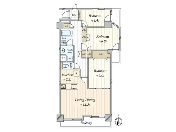 津田沼東パークホームズ壱番館 間取図(平面図) 間取図(平面図)
