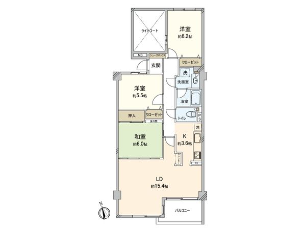 コスモ津田沼 イーストコア 間取図